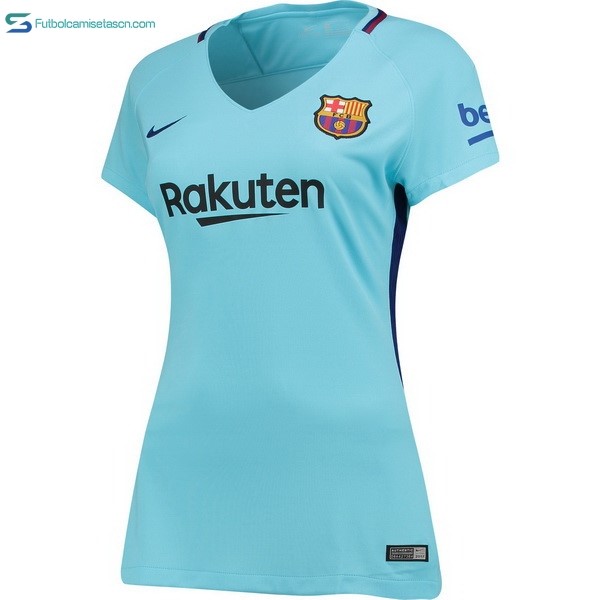 Camiseta Barcelona 2ª Mujer 2017/18 Azul